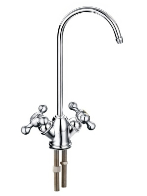 Кран питьевой воды Raifil DF015BB2-HC двойной с вентилем барашек для обратного осмоса